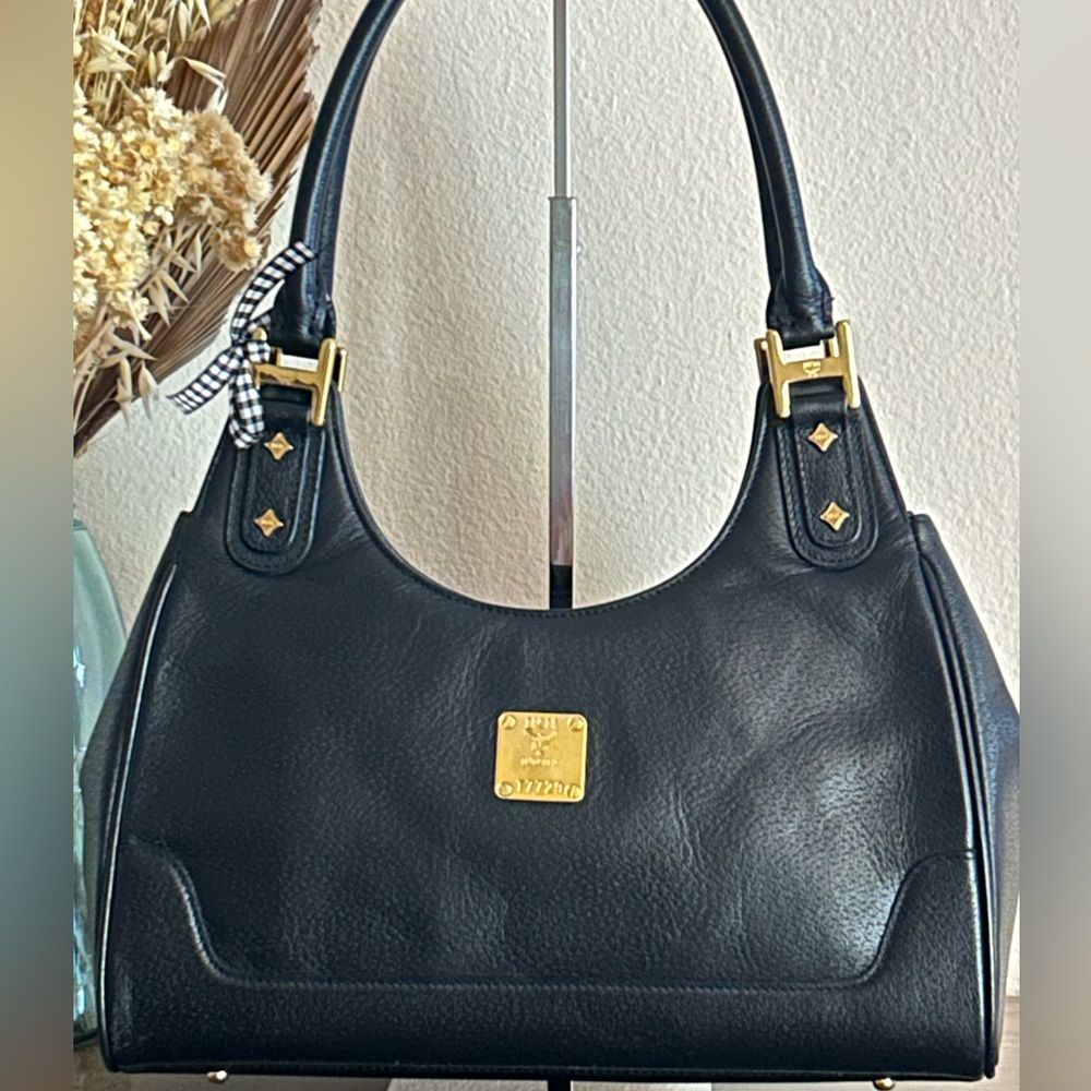 MCM Pebbled Leather Classic Satchel/Shoulder Bag w/COA - Picture 4 of 17